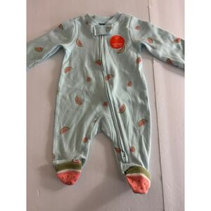 Carters Just‎ One You Newborn Watermelon Sleeper 1S680810 Blue Pink 2-Way Zipper